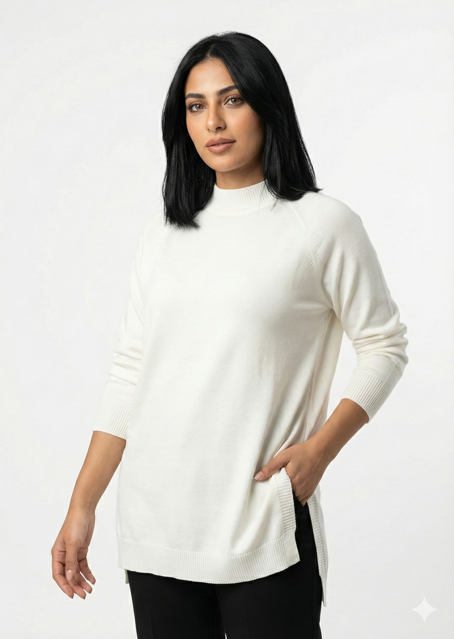 Zodiac Mock-neck Knit Pullover