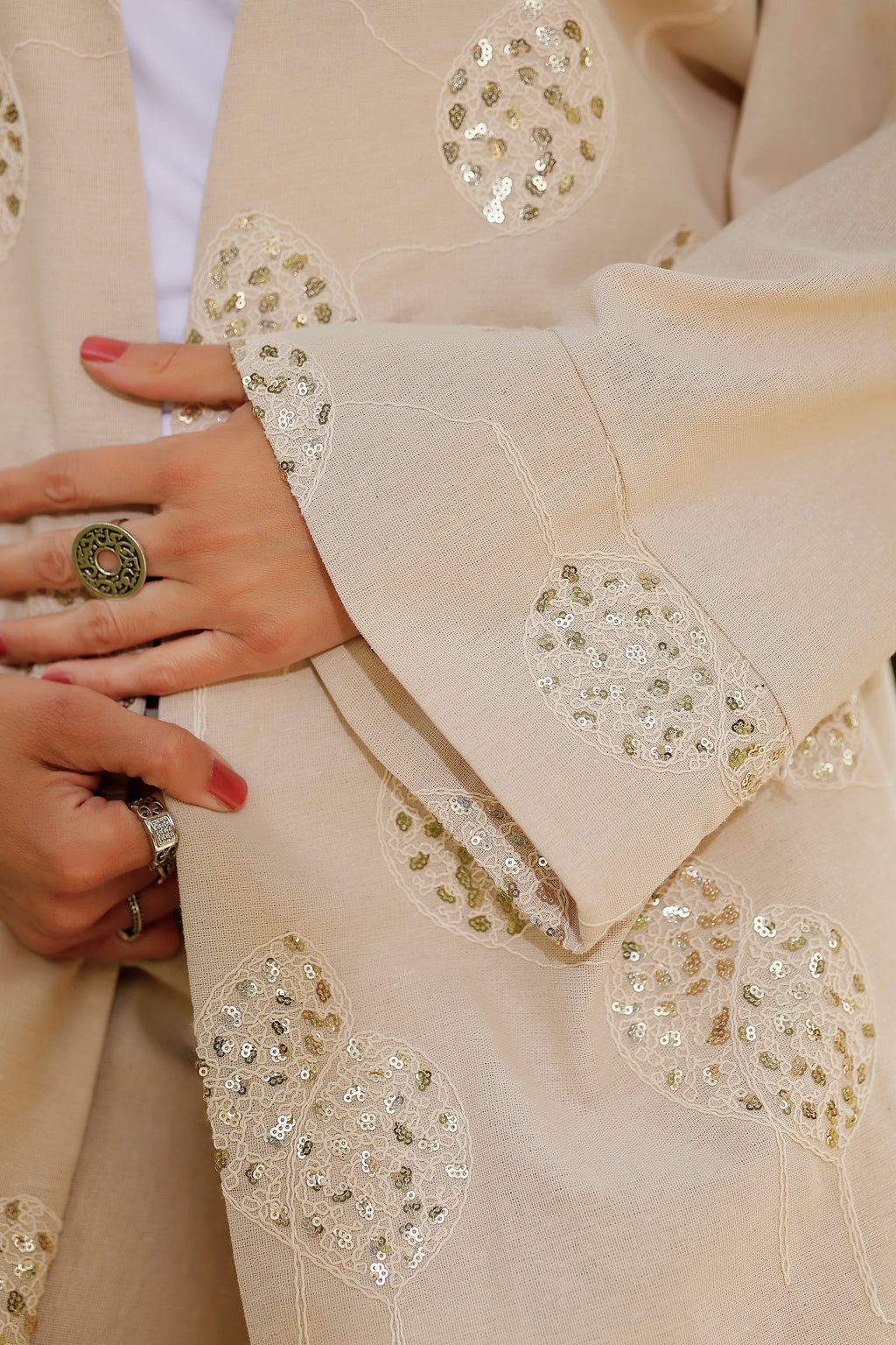 Jerry linnen sequin kimono