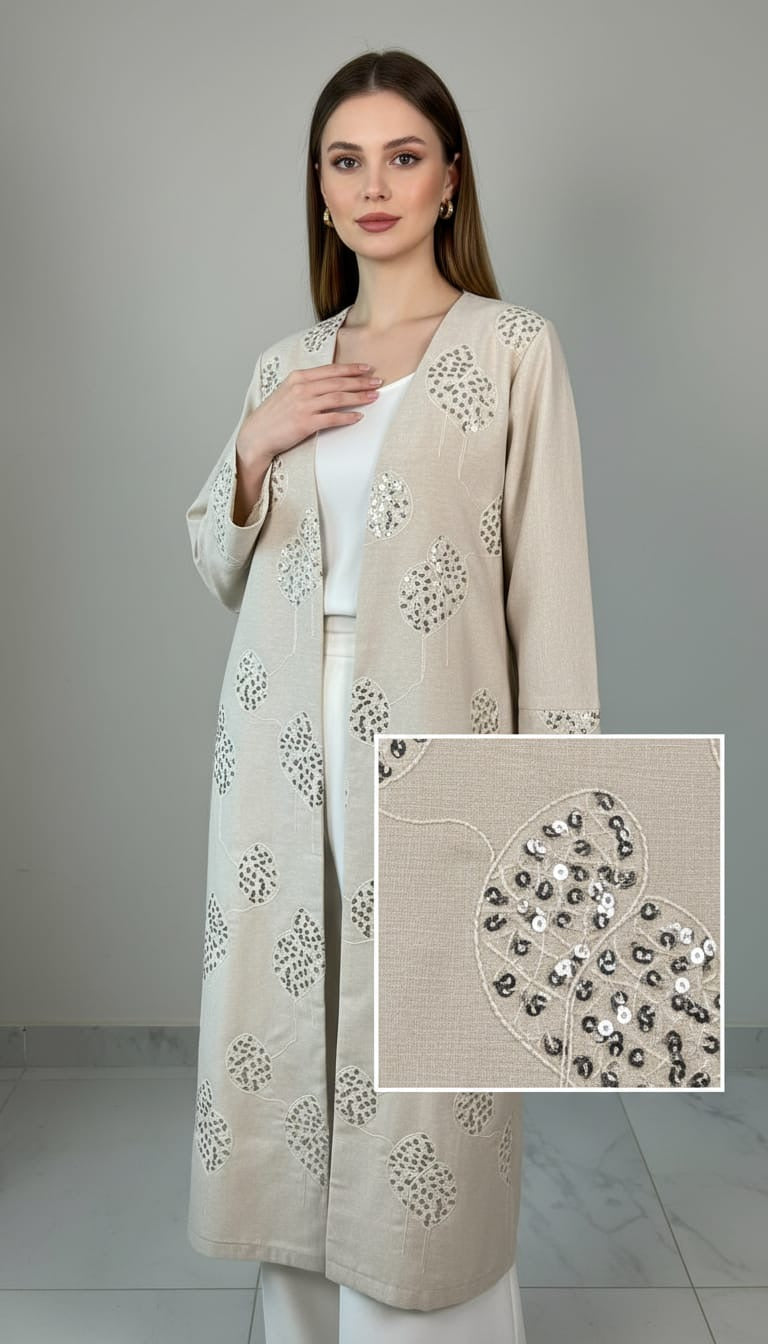 Jerry linnen sequin kimono