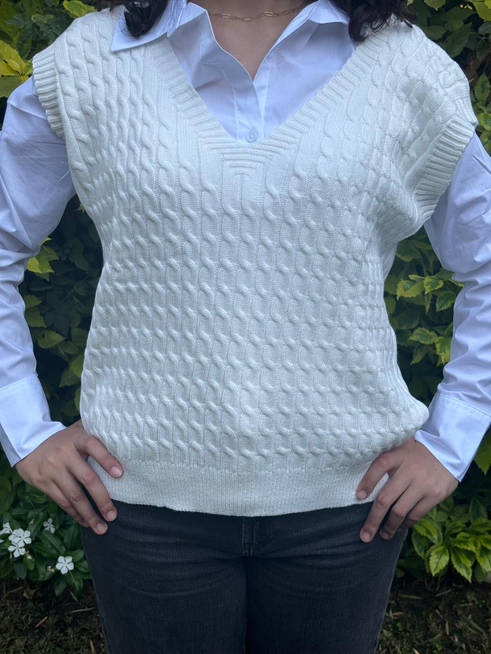 Nock Nock V-Neck Knitted Autumn Classy Vest