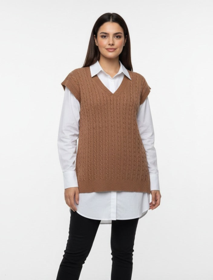 Nock Nock V-Neck Knitted Autumn Classy Vest