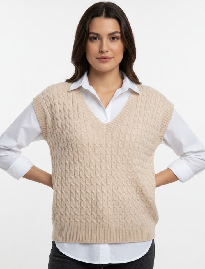 Nock Nock V-Neck Knitted Autumn Classy Vest