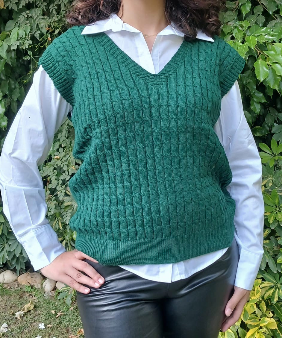Nock Nock V-Neck Knitted Autumn Classy Vest