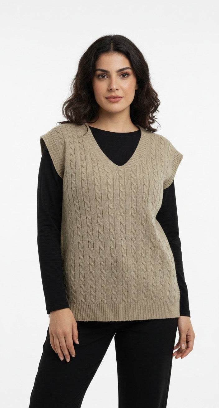 Nock Nock V-Neck Knitted Autumn Classy Vest