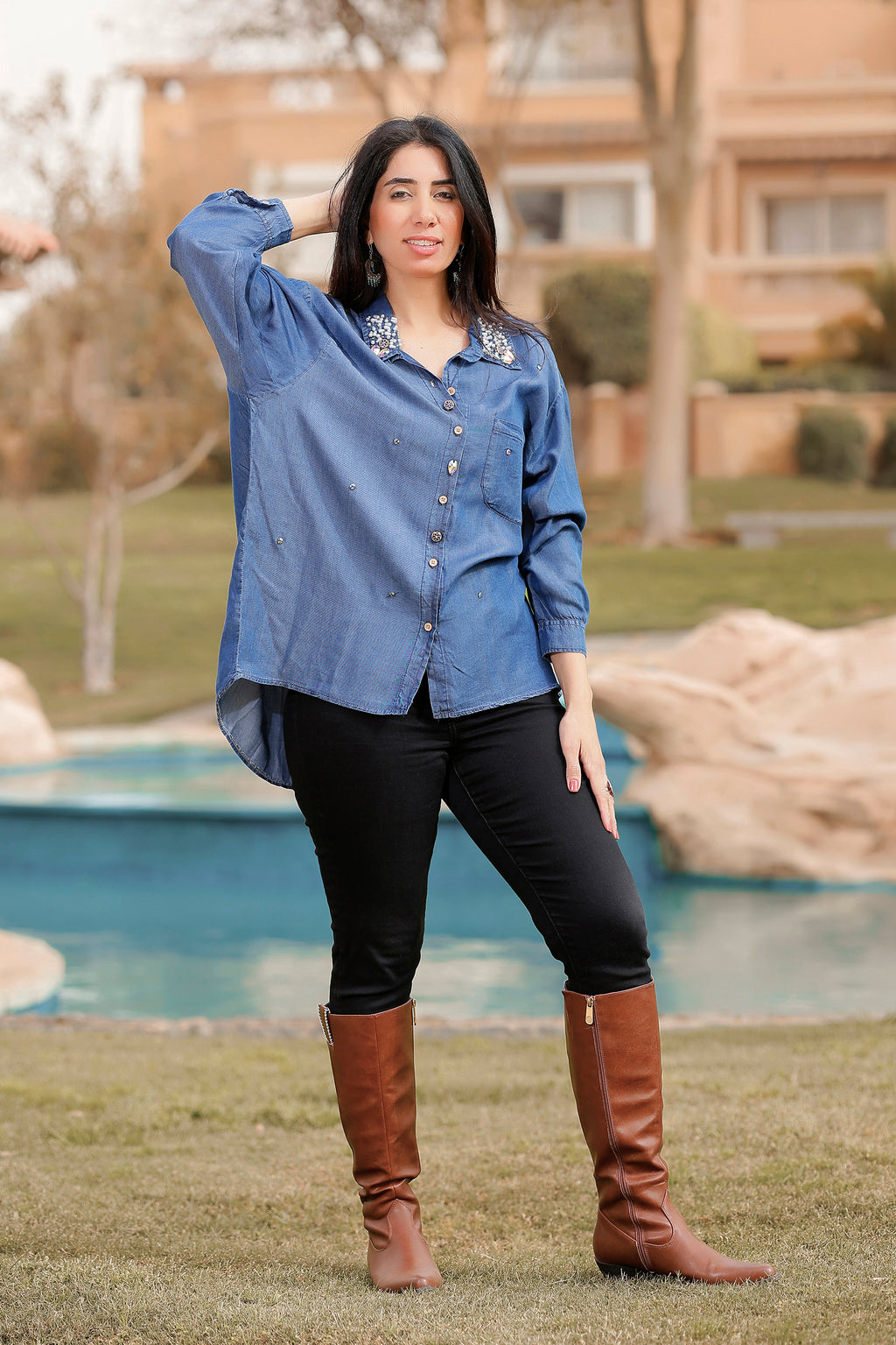 Starlit Indigo denim shirt