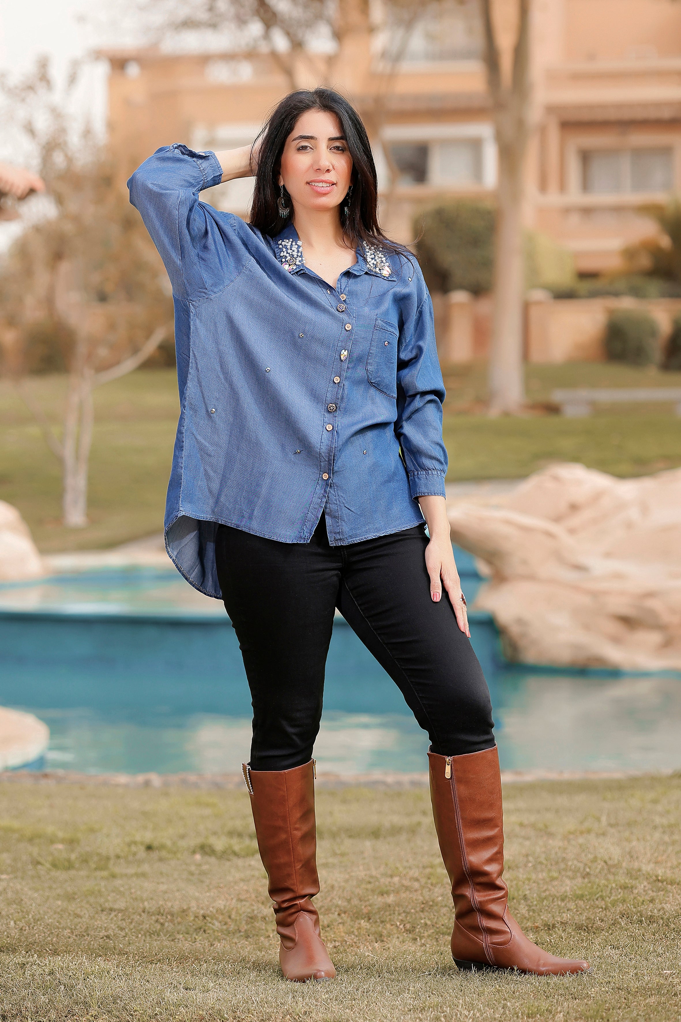 Starlit Indigo denim shirt