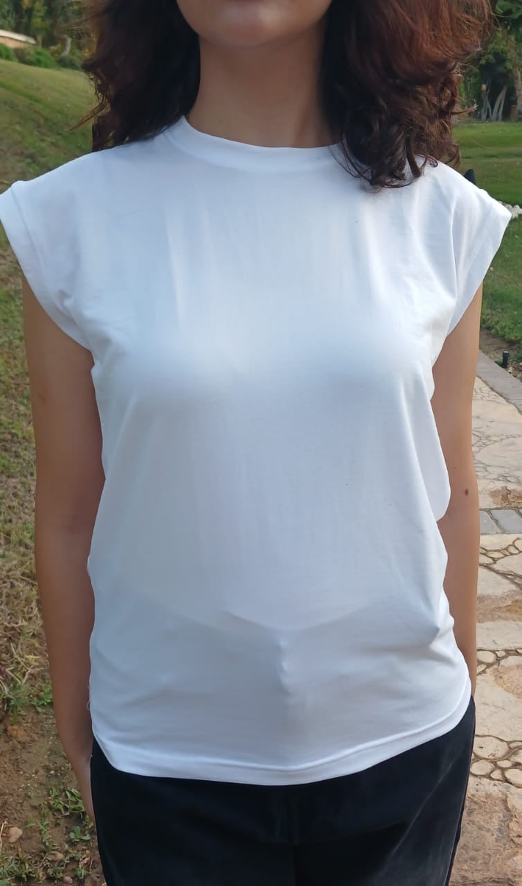 Japanese Cut Sleeveless Cotton T-shirt