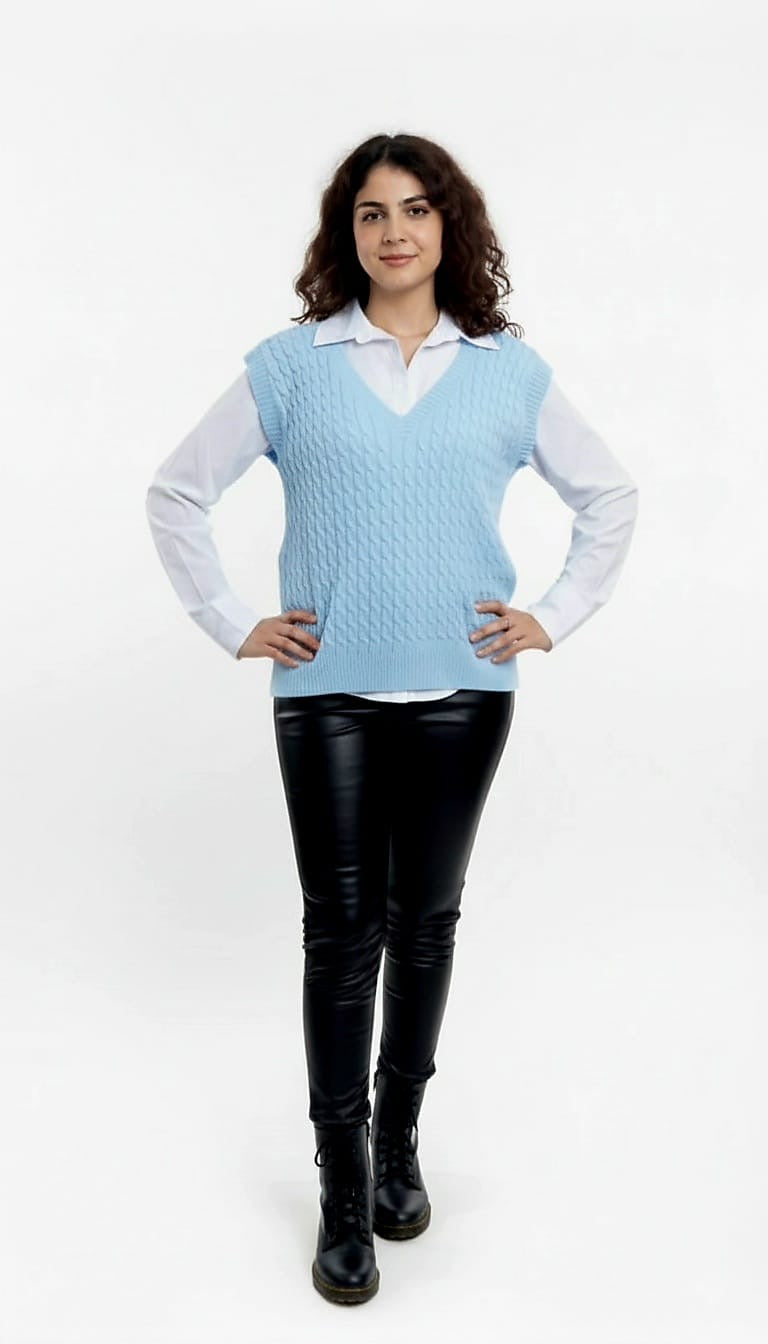 Nock Nock V-Neck Knitted Autumn Classy Vest