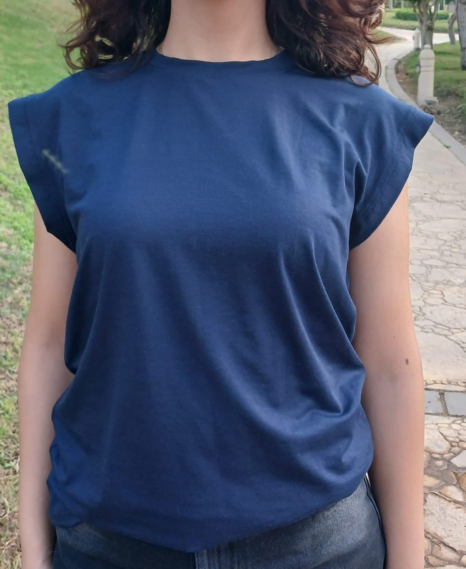 Japanese Cut Sleeveless Cotton T-shirt