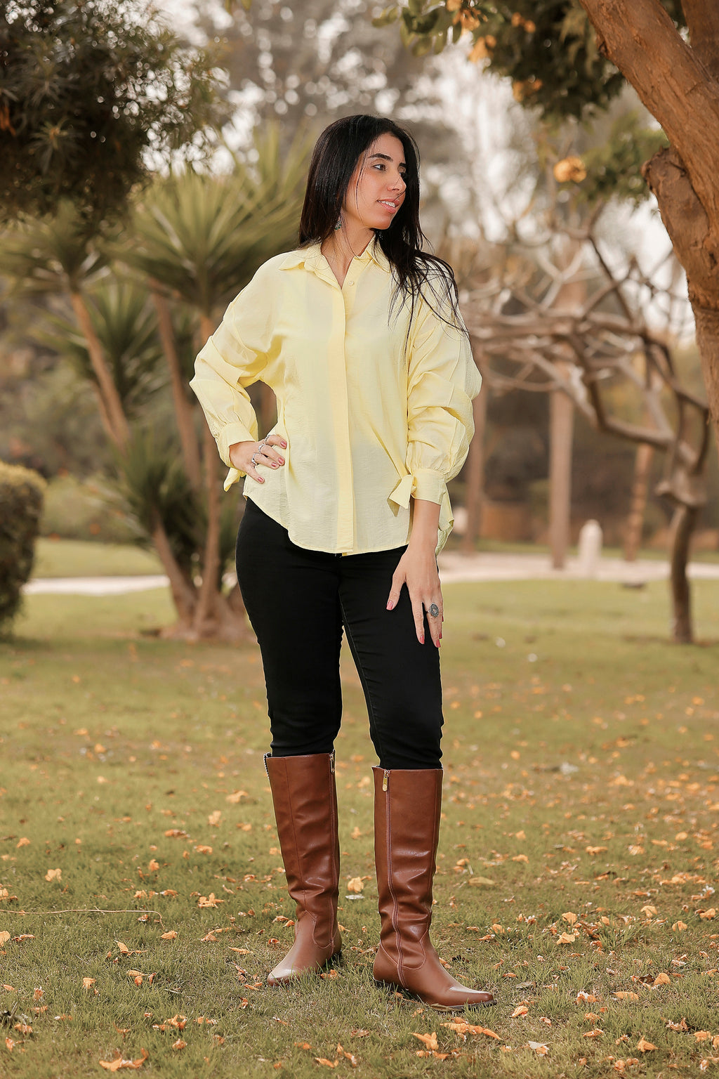 Lyra Tie-Cuff Blouse