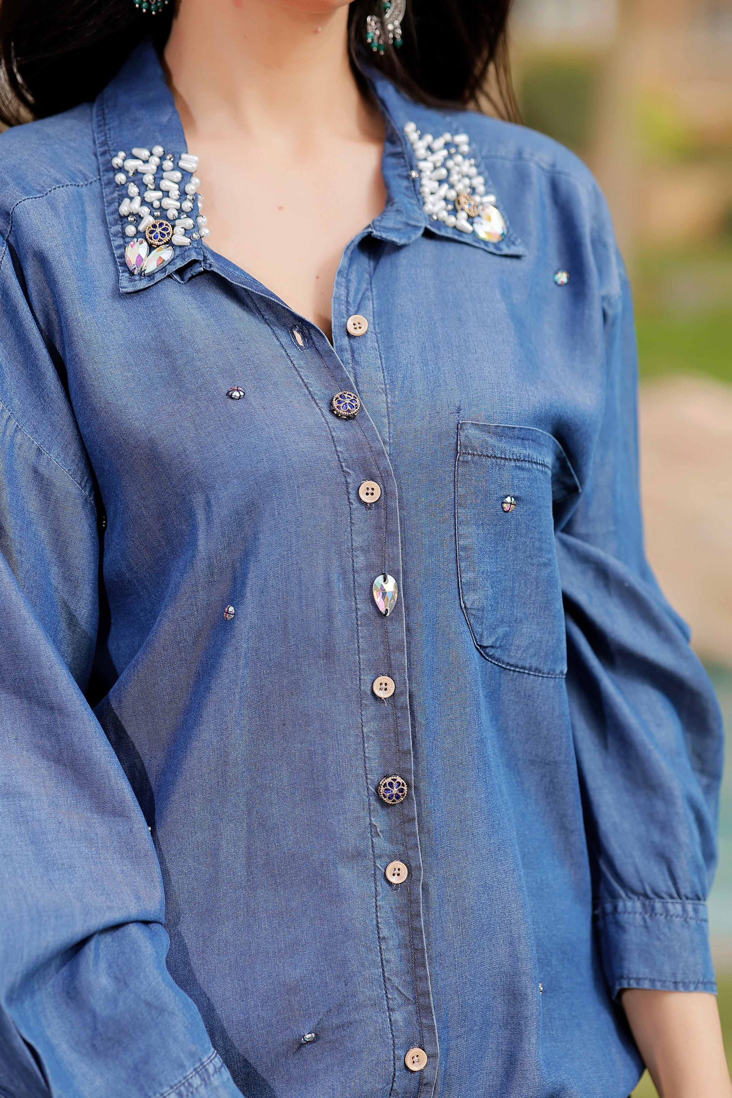 Starlit Indigo denim shirt