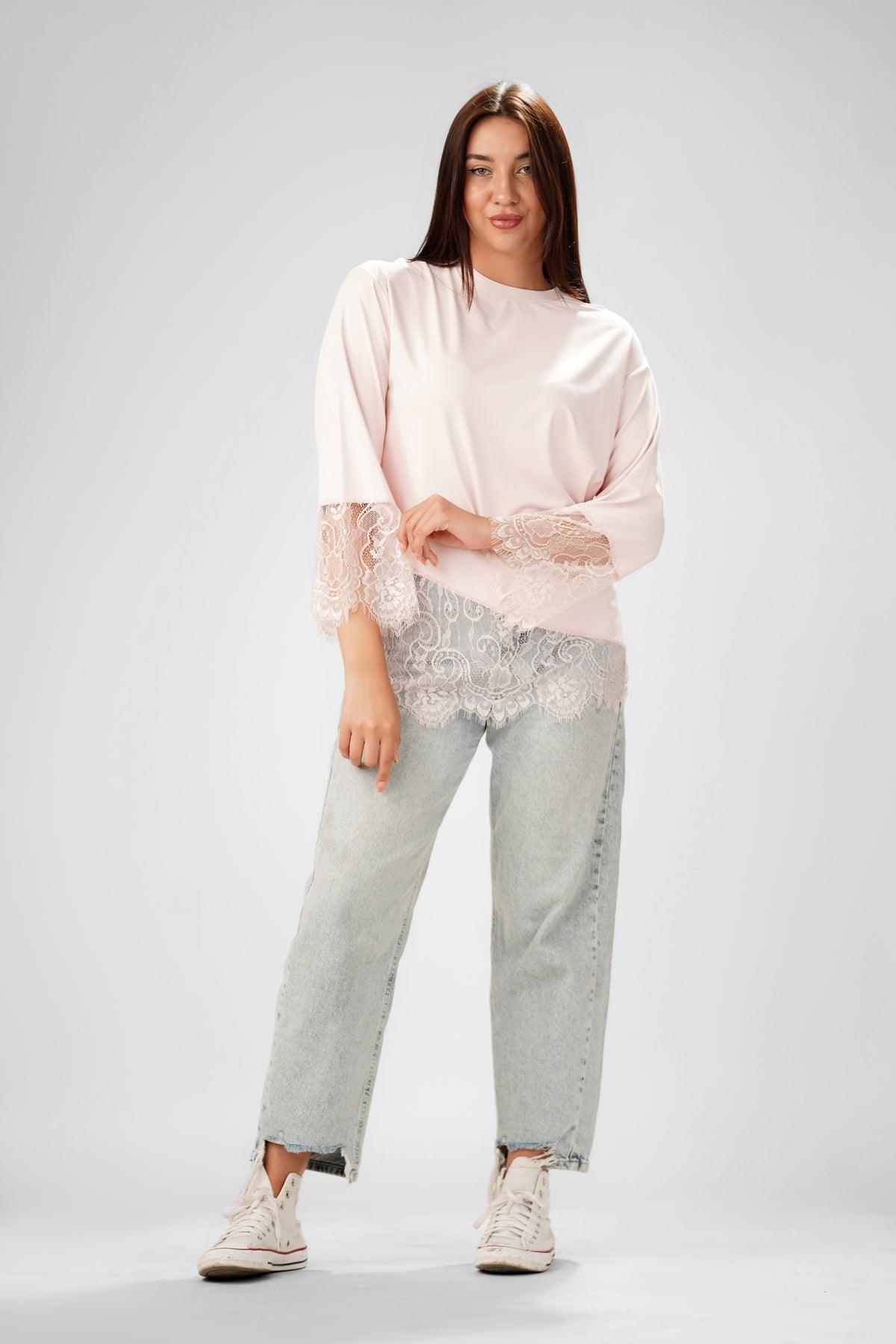 Pastel Bloom Asymmetric Sweatshirt