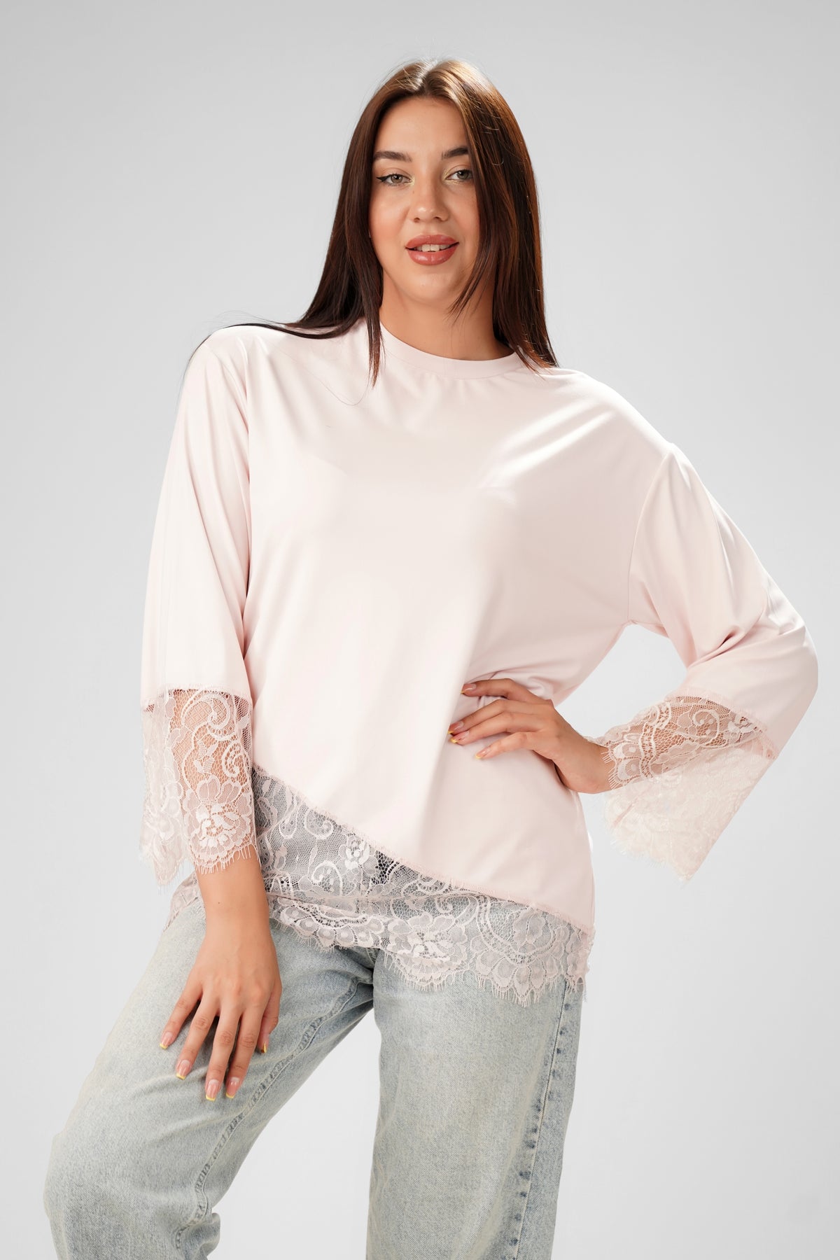 Pastel Bloom Asymmetric Sweatshirt