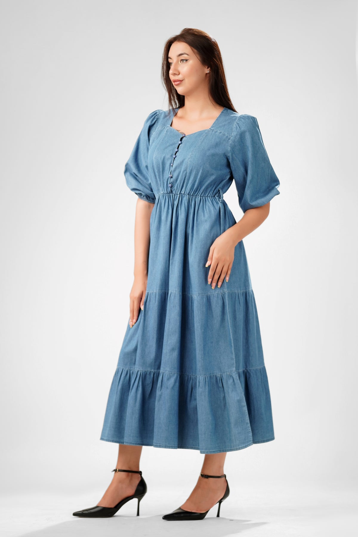 The Seaside Puff-Sleeve Denim