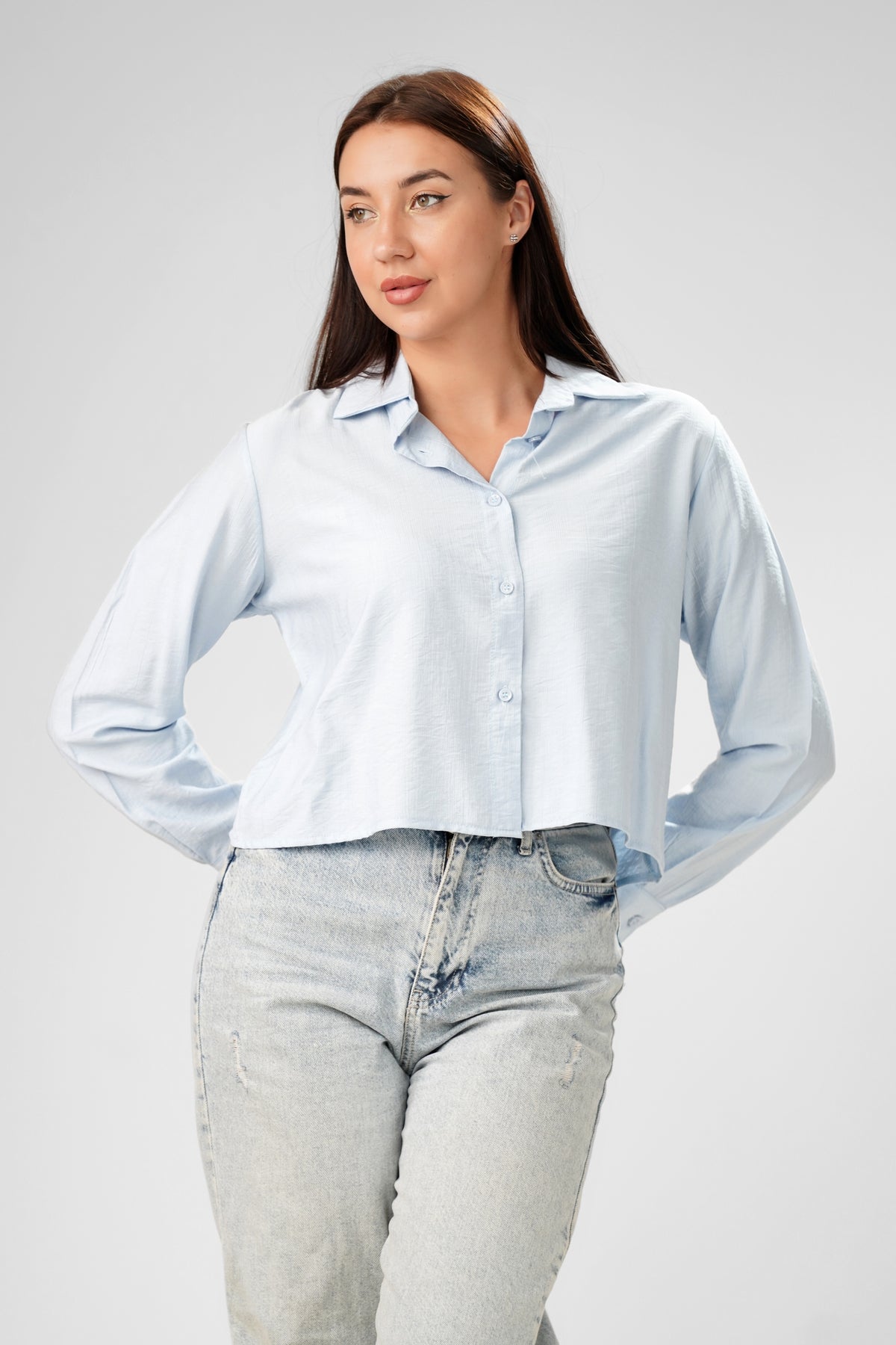 Crinkle- Boxy Crop Top