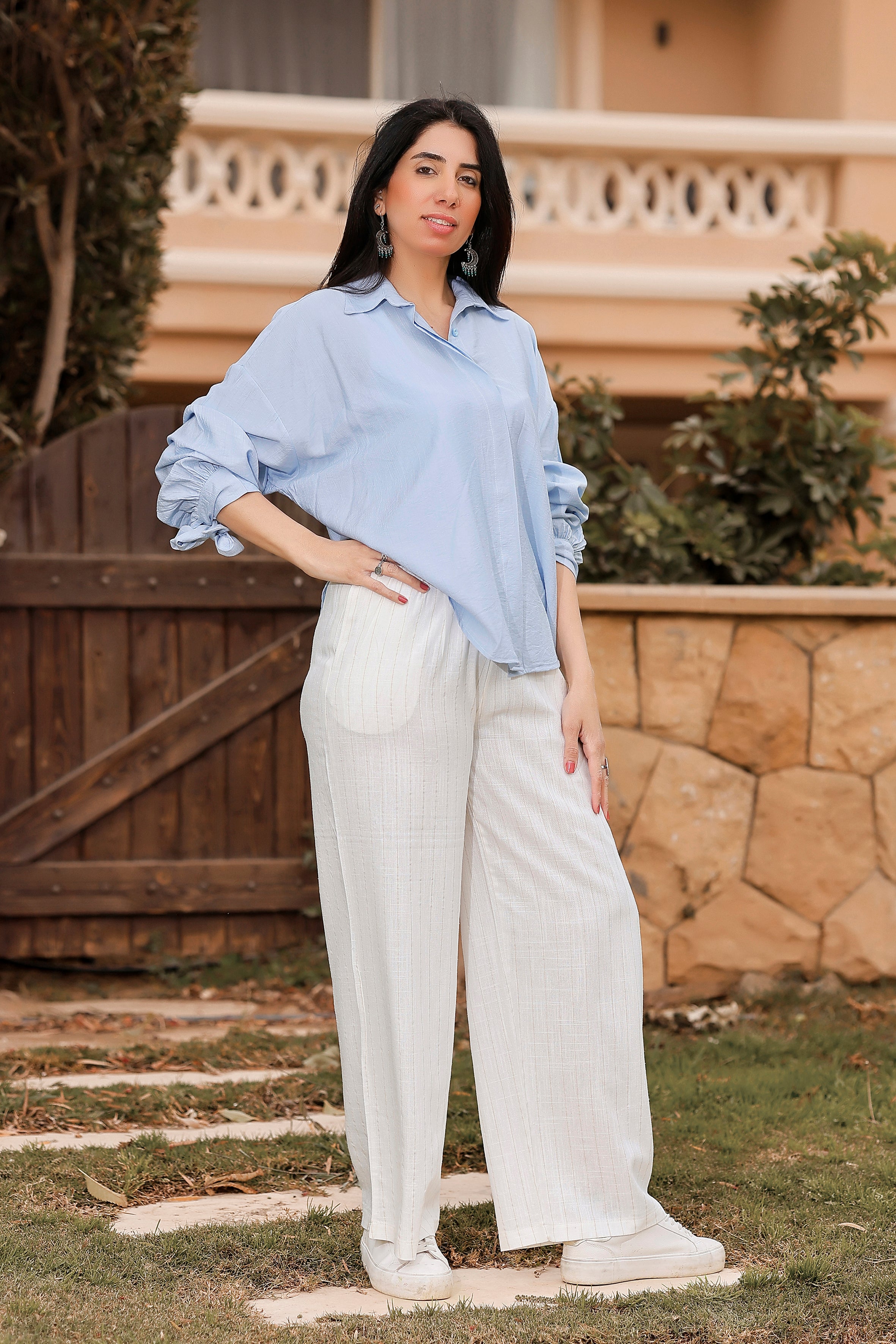 Barry Linen Stripped Pants