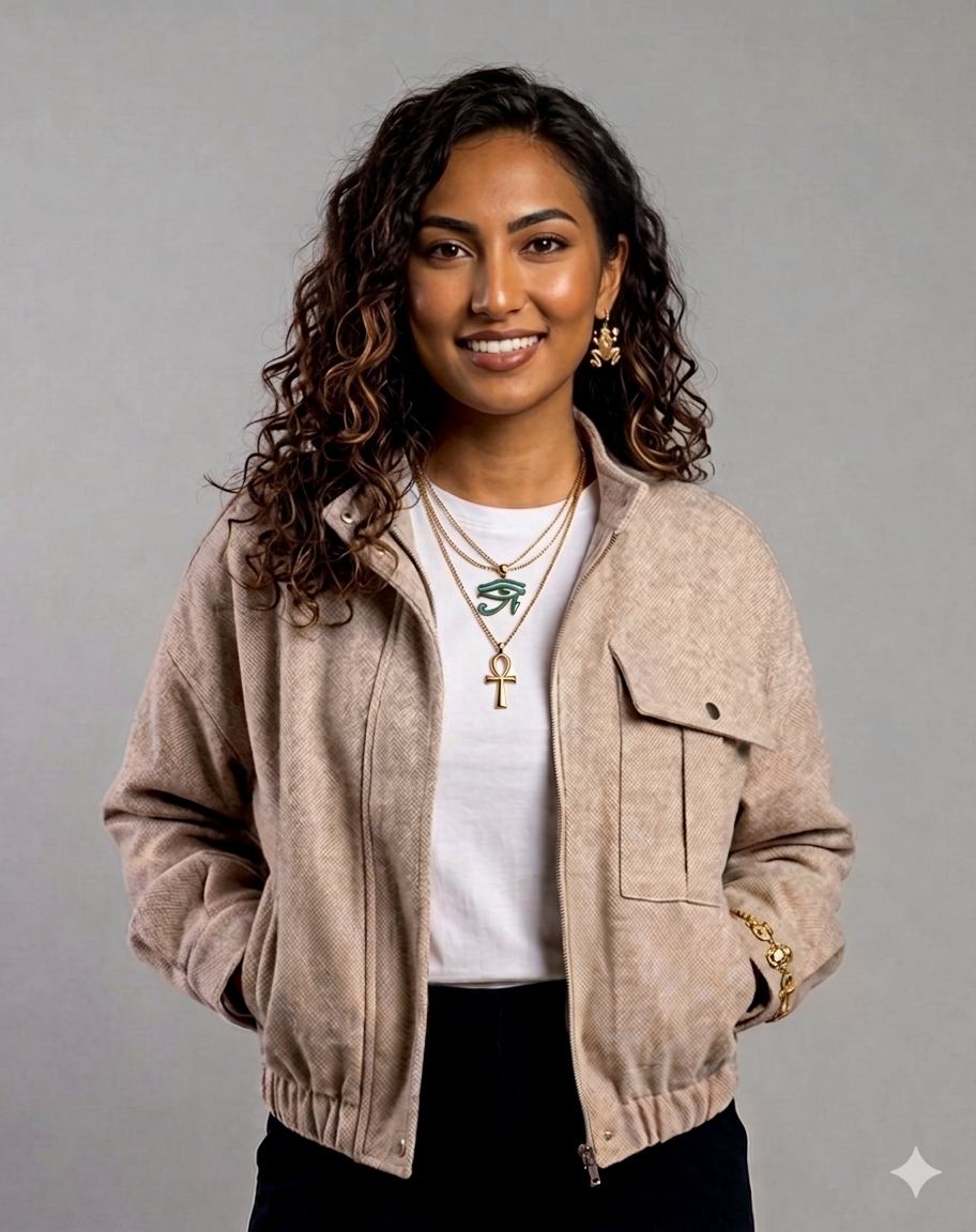 Cropped Bomber-style Jacket