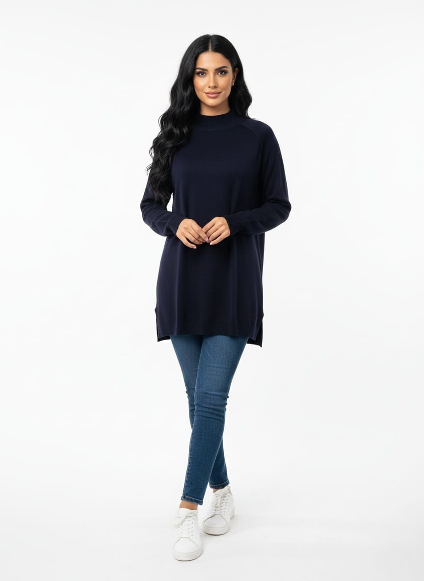 Zodiac Mock-neck Knit Pullover