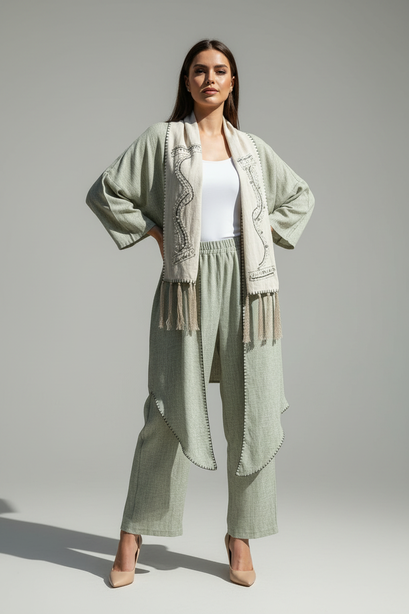 TAJ  Embroidered Set