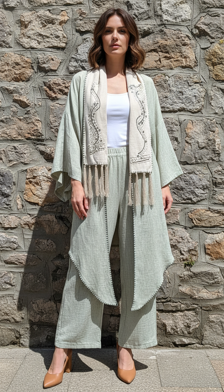 TAJ  Embroidered Set