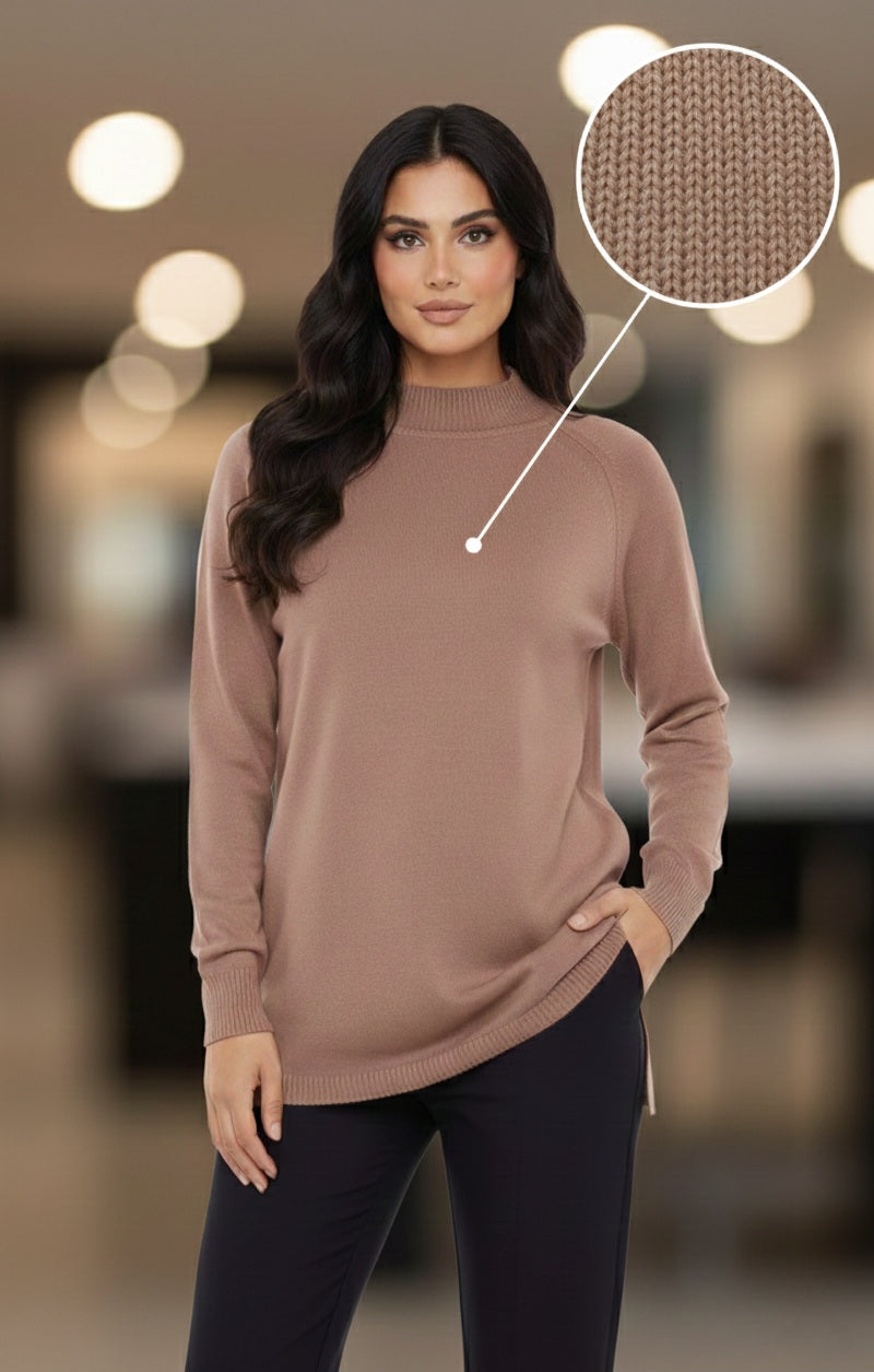 Zodiac Mock-neck Knit Pullover