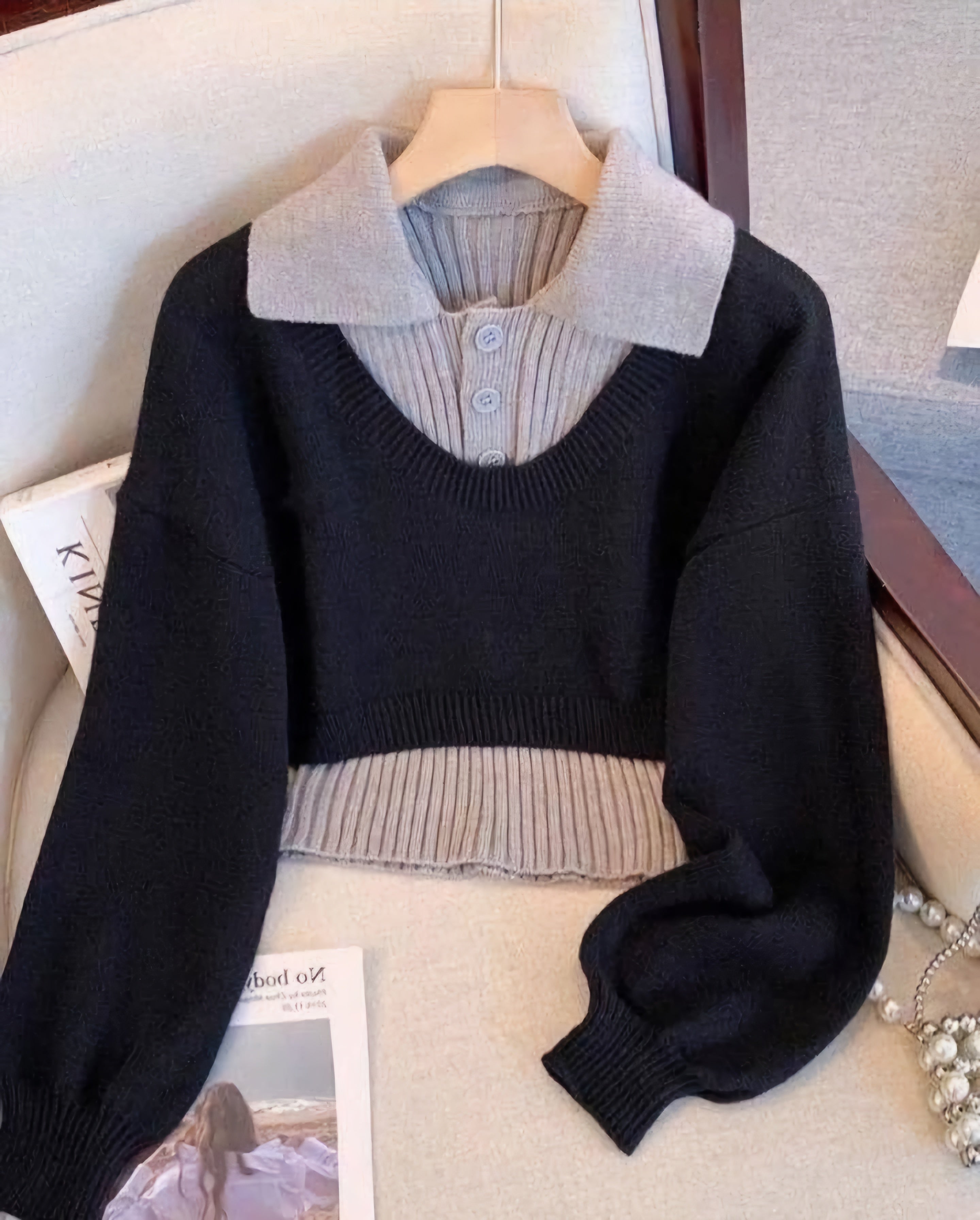 Natalia Layered Knit Top