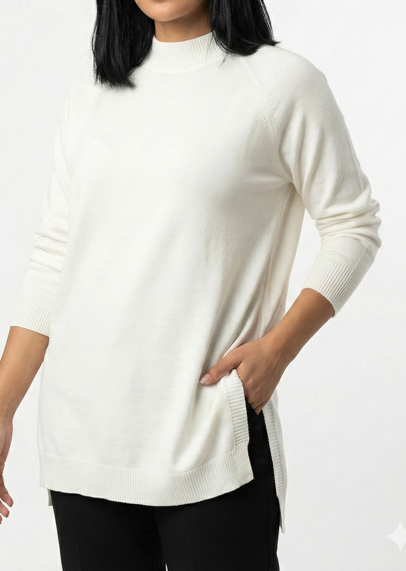Zodiac Mock-neck Knit Pullover