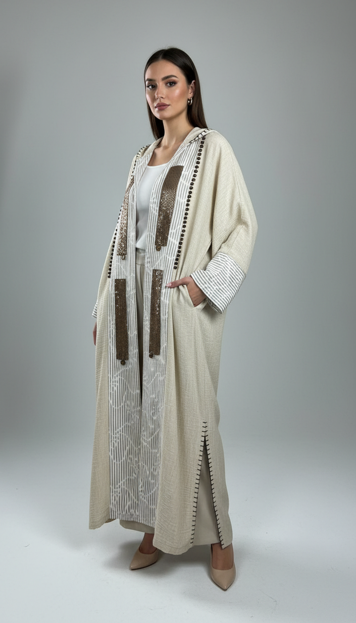 Tara Embellished Hooded Kaftan