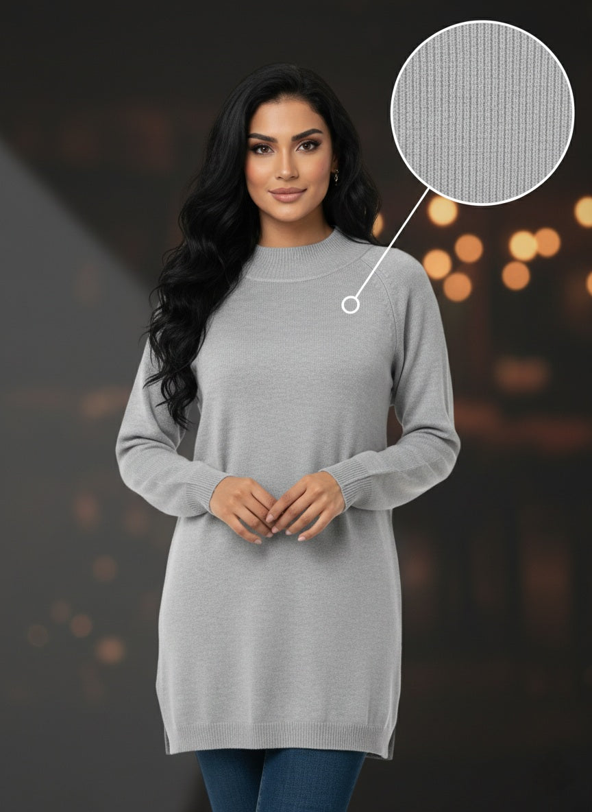 Zodiac Mock-neck Knit Pullover