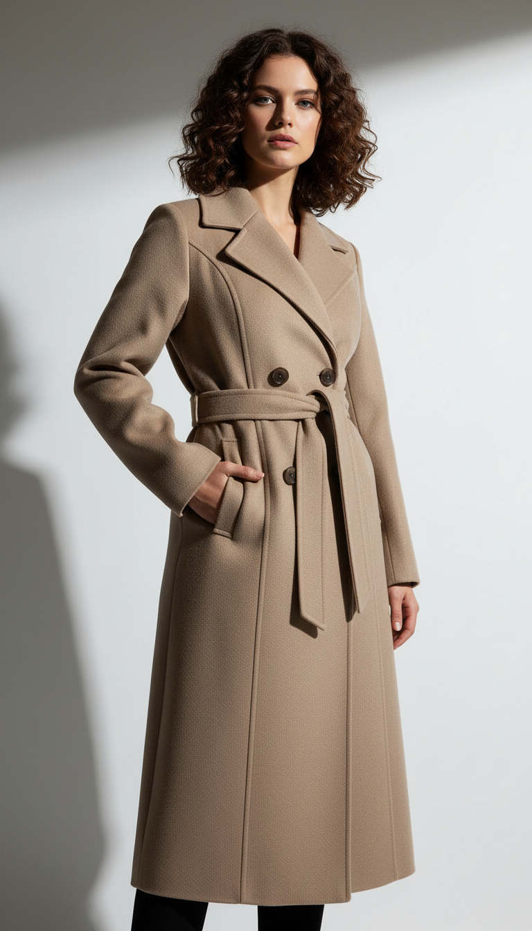 Maxi Long Wrap Wool Coat