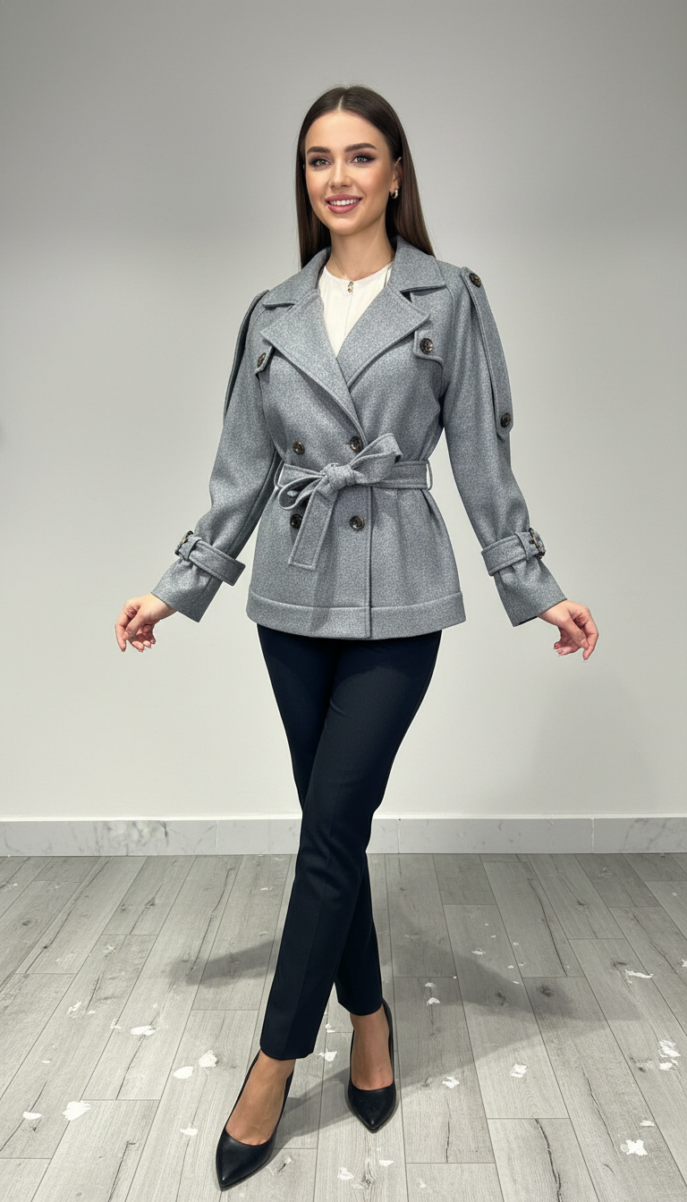 Short Peacoat/Trench Hybrid