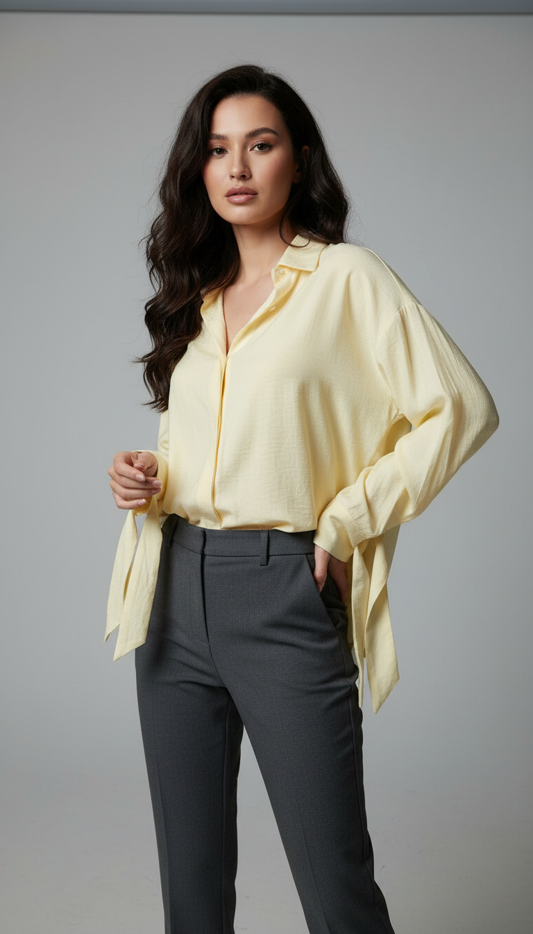 The Lyra Tie-Cuff Blouse