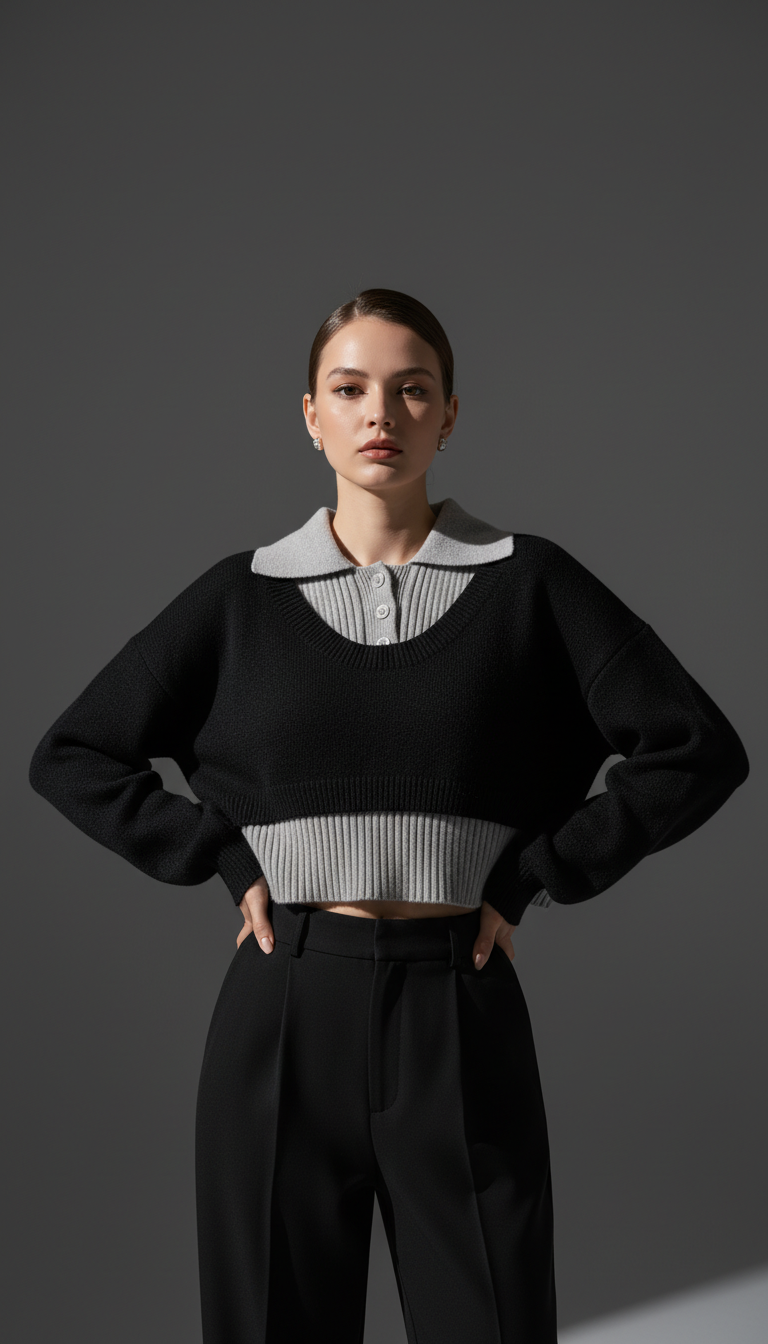 Natalia Layered Knit Top