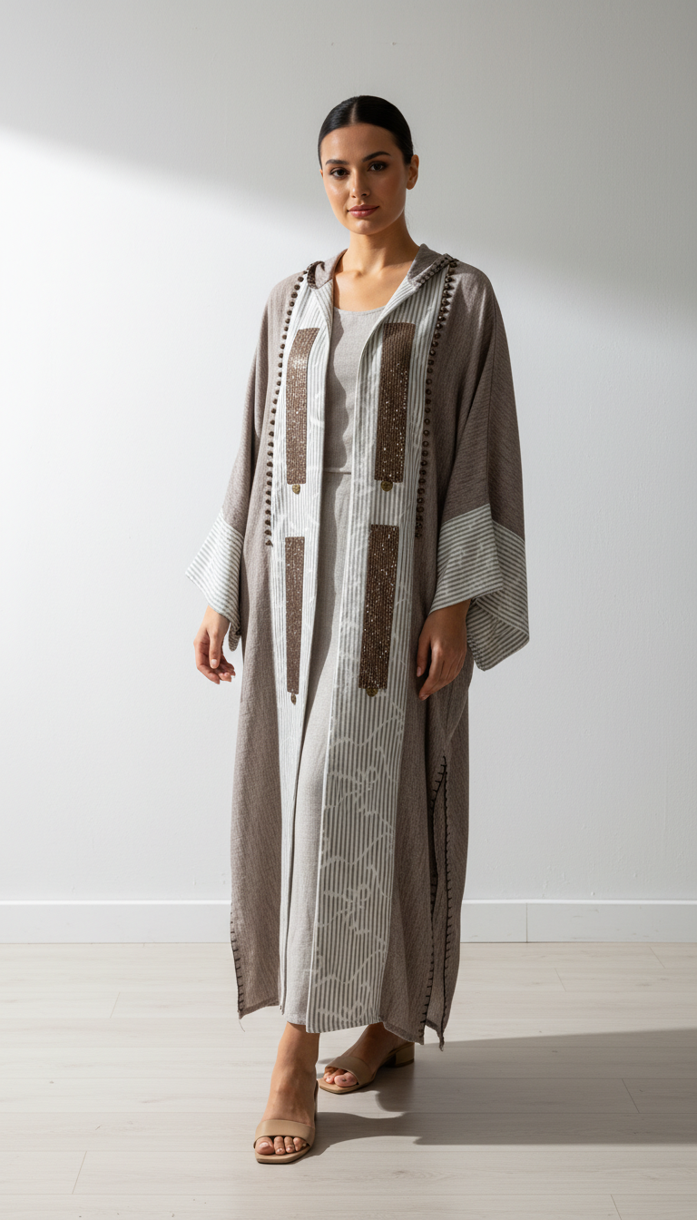 Tara Embellished Hooded Kaftan