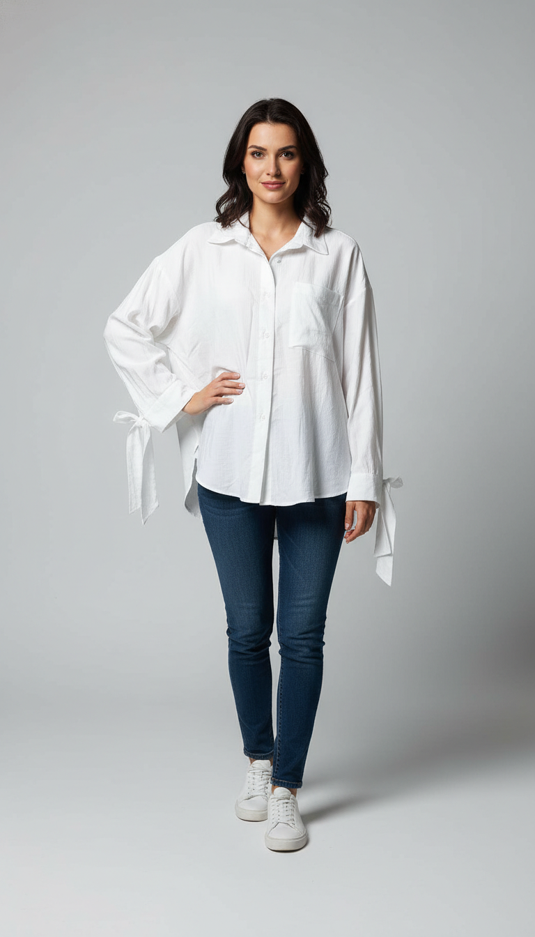 The Lyra Tie-Cuff Blouse